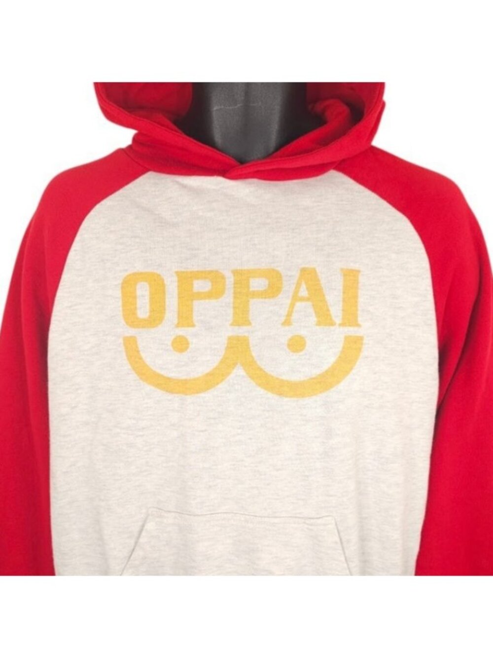 One Punch Man Sweatshirt Hoodie Mens Size Small Red Oppai Saitama Japanese Manga